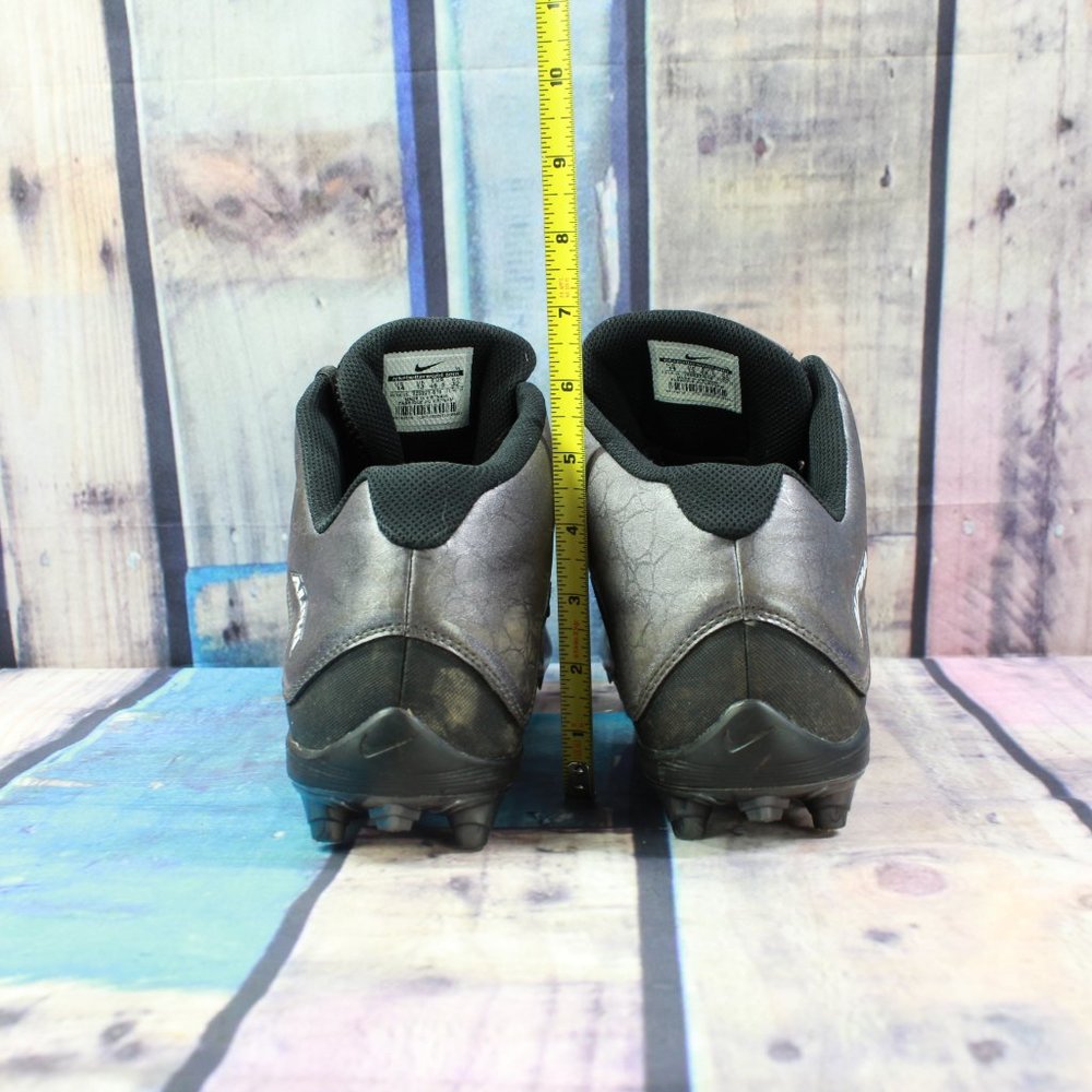 Nike Alpha Strike 2 Gray Black Leather Lace-up Football Cleats Size 14 - Picture 9 of 9